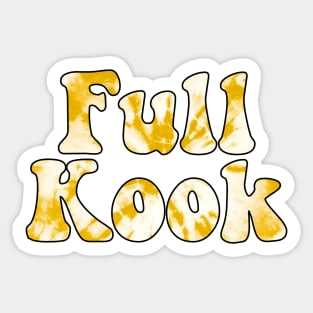 Tie Dye Yellow Full Kook Sticker